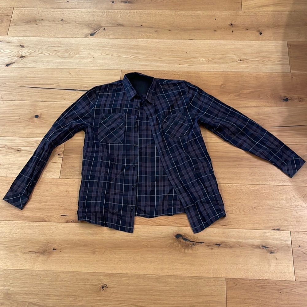 Casual button down - dark plaid